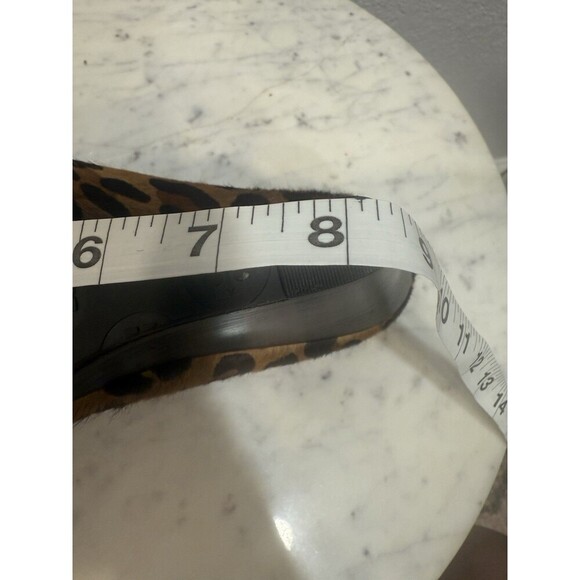 Tory Burch Calf Leather Sally Wedge Leopard Print Round Toe Heel  Sz 6 Maybe - Picture 5 of 12